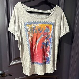 Lucky Brand vintage Graphic Tee with Bird Design